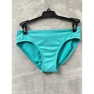 NWT Glitter Beach Bikini Swim Bottoms Kids Teal Blue Solid Stretch 12